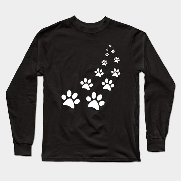 dog's paws paw prints Long Sleeve T-Shirt by Johnny_Sk3tch